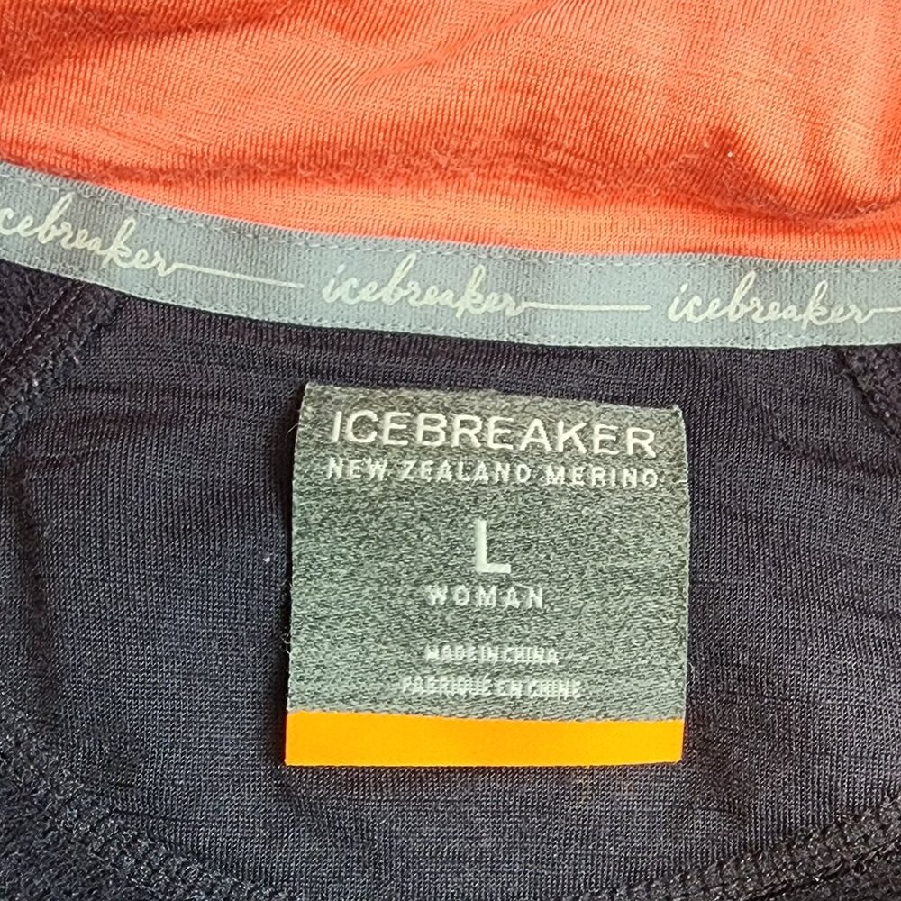 Icebreaker Merino Wool Zip Jacket Sweatshirt Womens Large - Picture 3 of 7